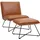 miliboo Vintage-Sessel PHILO 70 x 80 x 90 cm Braun mit Fußstütze