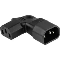 Kabelmeister Stromadapter Kaltgeräte-Stecker C14 C13, schwarz