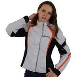 Nerve Artemis Damen Motorrad Jacke, Weiß/Schwarz, 38