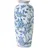 Beliani Blumenvase Guadix Porzellan 35 cm Weiß / Blau