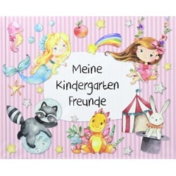 Papierdrachen Freundebuch für Kinder - Kindergarten Rosa