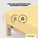 schlafgut Easy Jersey 180 x 200 - 200 x 200 cm yellow mid