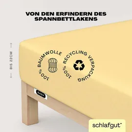 schlafgut Easy Jersey 180 x 200 - 200 x 200 cm yellow mid