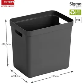 SUNWARE Aufbewahrungsbox Sigma Home 25 L 1-tlg. anthrazit