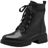 TAMARIS COMFORT Damen Stiefeletten zum Schnüren mit Reißverschluss Herbst, Schwarz Gr. 38 EU