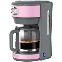 Westinghouse Kaffeemaschine Retro Design, 1,25l Kaffeekanne, Filter 1x4, pink