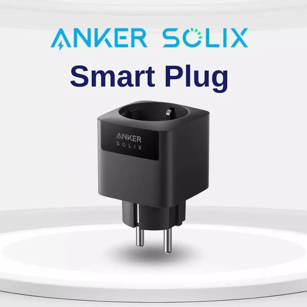 Anker SOLIX Smart Plug Gen 2, WLAN-Steckdose App Fernbedienung für Anker PRO / Plus - 1er Set