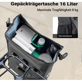 Wiltec Gepäckträgertasche 16 l schwarz
