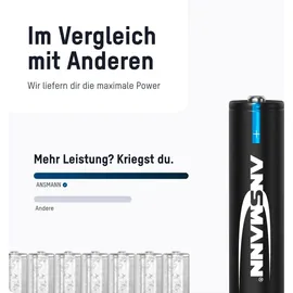 Ansmann Telefon Akku Micro AAA, 6 Stück, 800 mAh NI-MH 1,2V