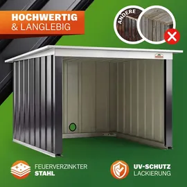 Gardebruk Mähroboter-Garage Pultdach Metall 89x90x54cm