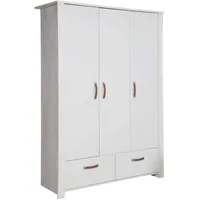 roba Kinderkleiderschrank Mila 136 x 189,5 x 52,5 cm Spanplatte grau/weiß