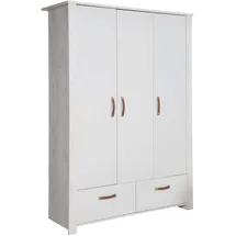 roba Kinderkleiderschrank Mila 136 x 189,5 x 52,5 cm Spanplatte grau/weiß