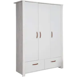 roba Kinderkleiderschrank Mila 136 x 189,5 x 52,5 cm Spanplatte grau/weiß
