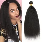 Yaki Human Hair Bundles Menschliches Haar Brasilianisches Echthaar Tressen Remy Brazilian Virgin Hair Yaki Bundles Single Kinky Straigh Weave Bundle Human Hair 100g 22 Inch