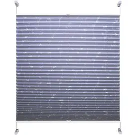 LIEDECO Klemmfix Plissee verspannt 90 x 130 cm grau/ranke