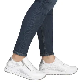 Rieker Sneaker Low Silber/Weiß Damen Weite 42