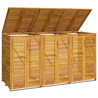 vidaXL Mülltonnenbox für 3 Tonnen 210x89x117 cm Massivholz Akazie