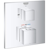 GROHE Grohtherm Cube Thermostat-Wannenbatterie mit 2-Wege-Umstellung | chrom