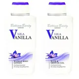 Bettina Barty Lila Vanilla Bath & Shower Gel & Hand & Body Lotion je 500 ml