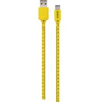 Schwaiger USB-Kabel USB 2.0 USB-A Stecker, USB-C® Stecker 1.20 m Schwarz, Gelb mit Metermarkierung W