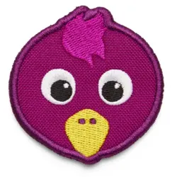 Affenzahn Vogel, Rucksack-Aufnäher, Polyester, Violett, 1 Stück(e), 78 mm, 76 mm