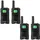 casativo-tech Casativo 4er-Set Akku-PMR-Funkgerät, Gürtelclip & Taschenlampe, Walkie Talkie mit 10km Reichweite, 8 Kanäle, Ladestation, 8 Stunden Sprechzeit
