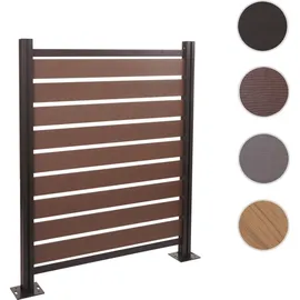 Mendler Mülltonnen-Zaun HWC-K57 130 x 110 cm holzoptik