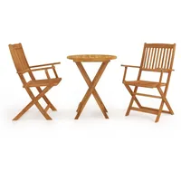 vidaXL Bistro-Set 3-tlg. braun klappbar