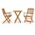 vidaXL Bistro-Set 3-tlg. braun klappbar