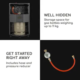 Blumfeldt Andora Flame Gasheizofen Gasheizer Feuerschein bis 3,4kW