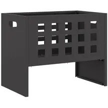vidaXL Feuerstelle Rechteckig Schwarz 50x30x40 cm Stahl