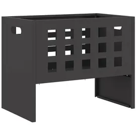 vidaXL Feuerstelle Rechteckig Schwarz 50x30x40 cm Stahl