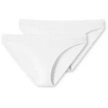 SCHIESSER 2P 95/5 Organic Cotton Mini Briefs Weiß Baumwolle X-Small Damen