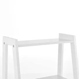 [en.casa] Leiterregal Himare 90x43x32 cm, mit 4 Fächern Weiß,
