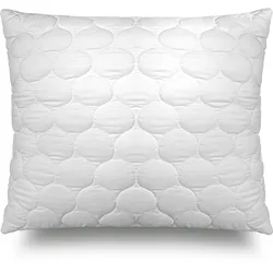 Microfaserkissen JOHN COTTON "Bio Greta 40x80, 80x80, nachhaltig, kuschelig.", weiß, B:40cm H:15cm L:80cm, Bezug: 100% Polyester. Füllung: 100% Polyester, Kopfkissen, Schlafkomfort. Atmungsaktiv, pflegeleicht