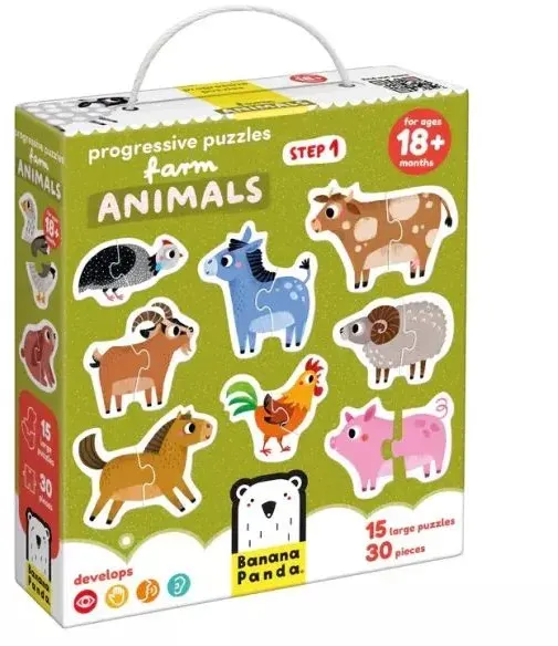 Banana Panda: Fortgeschrittenes Puzzle – Tiere auf dem Bauernhof