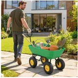 Outsunny Bollerwagen mit Kippfunktion 75 Liter grün