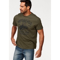 Arizona T-Shirt, mit modischem Print, Gr. 4XL (68/70), olivgrün, , 818196-4XL