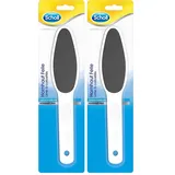 Scholl Hornhaut-Feile, Zweifachwirkung - Grobe und feine Seite für weiche, geschmeidige Füße - effektive Hornhautentfernung (1 Stück) (Packung mit 2)