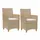 vidaXL Gartenstuhl 53 x 62 x 29,5 cm beige 2 St.