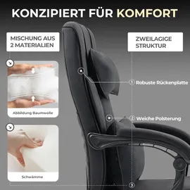 luxuskollektion Ergonomischer Chefsessel mit Fußstütze und atmungsaktivem
