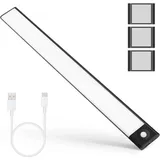72-led-schrankleuchte, Kabellose Led-streifenleuchte, Usb-wiederaufladbares Induktions-nachtlicht, Kleiderschrankleuchte Mit Bewegungssensor Für Nachttisch, Küche, Regale, Schränke, Flur, Treppenhaus
