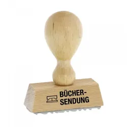 Holzstempel BÜCHERSENDUNG (50 x 9 mm) Textstempel