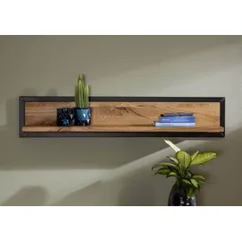 Massivmoebel24 Wandregal 120 x 22 x 24 cm Wildeiche natur geölt Beige