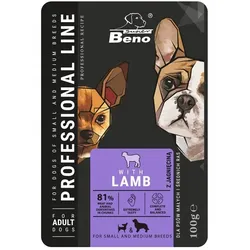 SUPER BENO Adult Beutel für kleine und mittlere Hunde mit Lammfleisch 100g