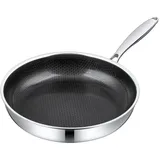 muvell Morleos Bratpfanne 26 cm 3 Liter Antihaft Wabenstruktur Edelstahl Pfanne Gas Induktion Elektro Pfanne Kratzfest Rostfrei Beschichtet Gastro