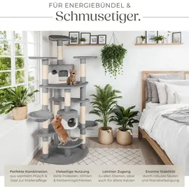 Tectake Nelly 204 cm grau/weiß