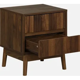 sweeek - 2er Set Nachttische mit zwei Schubladen