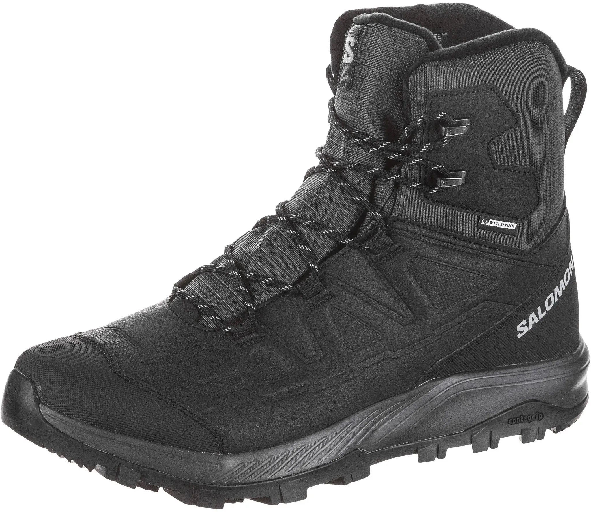 Salomon OUTFROST TS WP Winterschuhe Herren in asphalt-black-castlerock, Größe 45 1/3 - schwarz