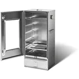 Smoki Räucherofen aus geprägtem Stahl mit Sichtfenster: 85cm hoch